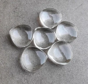 Natural Clear Quartz Heart Shape Cabochon Wholesale Loose Flat Back Gemstones - Picture 1 of 10