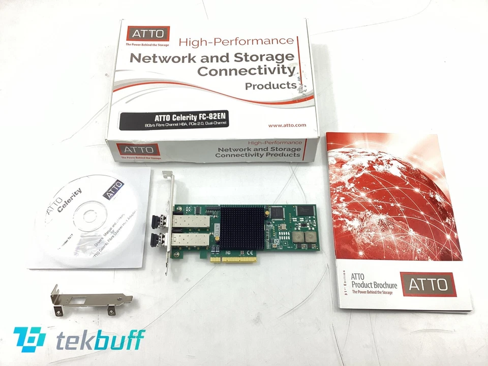 ATTO CTFC-82EN-000 - FC-82EN Dual-Channel 8Gb/s PCIe 2.0 HBA (SFP's included) - Image 1 of 4