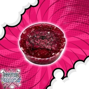 Handmade Epoxy / Resin Pink/Flower And foil!Ashtray - Picture 1 of 6