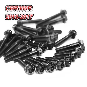 Black Crankcase Cover Engine Bolt For Honda CBR300R 15 16 17 - Picture 1 of 6