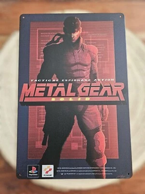 🍀 Blechschild Metallschild Gaming Metal Gear Solid Tin Sign