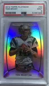 2012 TOPPS PLATINUM FOOTBALL TOM BRADY #50 PSA 9 MINT!! LOW POP!! - Picture 1 of 2