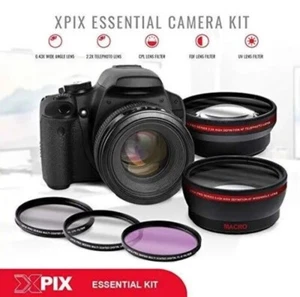 Xpix 58mm 2.2X Telephoto & .43x Wide-Angle Lens + 3PC Filter Set Essential - Picture 1 of 9
