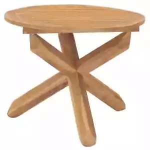 Solid Wood Teak Garden Dining Table Dinner Table 90x75 cm vidaXL - Picture 1 of 6
