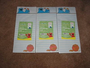 Nuevo Lote de 3 Almohadillas Magnéticas para Lista de Compras de Plaza Sésamo Monstruo de Galletas - Imagen 1 de 5