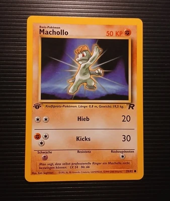 POKEMON TCG KARTE # MACHOLLO # 59/82 # TEAM ROCKET # 1ST # 1. EDITION # DEUTSCH - Bild 1 von 2