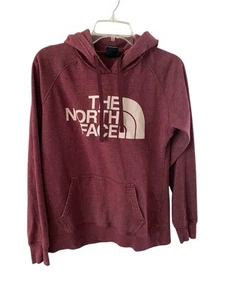 The North Face womens Burgundy Hoodie Sweatshirt Pullover long sleeve Sz Medium  - Picture 1 of 7