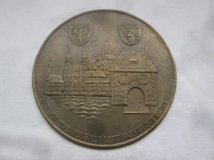 Reliefbild Bronzeguß - Eisenstadt Steyr - Josef Diethör - 1960 - Platte d.16,5cm - Bild 1 von 16