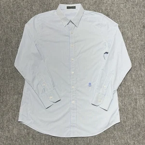 Camisa de vestir grande a rayas de golf G/Fore para hombre calavera huesos cruzados - Imagen 1 de 10