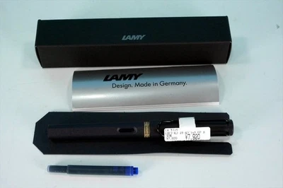 LAMY Safari Steel Black Fountain Pen L0E2-KJ Kanji Unused - Image 1 of 2