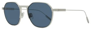 Zegna Metal Geometric Sunglasses EZ0234 17V Brushed Palladium 55mm - Picture 1 of 3