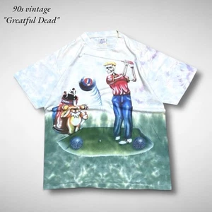 Camiseta Grateful Dead Vintage Años 90 Tour de Golf Puntada Única Gris Schrödinger - Imagen 1 de 9