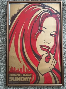 Vintage 2005 Framed Taking Back Sunday S/N Todd Slater Silkscreen Print Poster - Picture 1 of 7