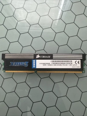 Corsair 4GB (1X4GB) DDR3 1333 SDRAM 9-9-9-24 CMX8GX3M2A1333C9 1.50V Tested - Image 1 of 2