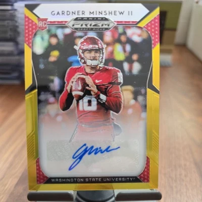 2019 PANINI PRIZM DRAFT PICKS AUTO #177 GARDNER MINSHEW II GOLD 7/10  - Image 1 of 3