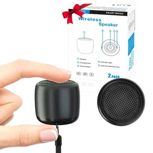2 Mini Speakers 3W Portable Small Wireless Speaker with Black Speaker - Picture 1 of 7