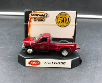 Camión Ford F-350 rojo diecast escala 1:64 Matchbox Collectibles 50 años 1999 Foto 1 de 4