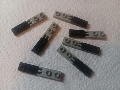 C Lego Lot 7 Hinge Plate Assembly Old Light Gray Black 10019 8276b 4275b - Image 1 of 4