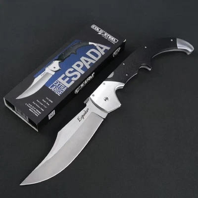 16" New Large S35VN Blade Survival Bowie G10 Handle BackLock Folding Knife VTF53