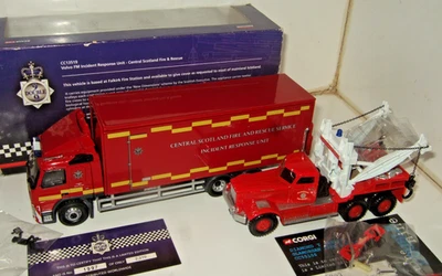 Two 999 Models, Corgi CC55106 Diamond T Wrecker, & CC13519 Volvo Incident Unit, - Image 1 of 4