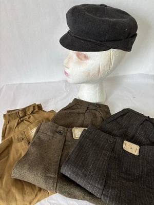 Lote de 4 pantalones y sombreros antiguos para niños de la Primera Guerra Mundial pantalones de caza pantalones de lana al aire libre Foto 1 de 4