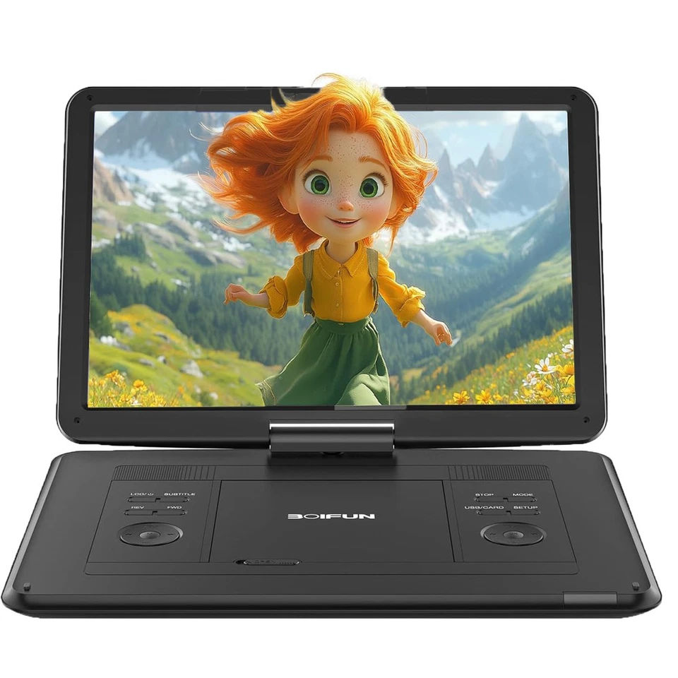 NEU Tragbarer DVD Player (17,5 Zoll)  mit HD Großbildschirm Drehbar Bildschirm - Bild 1 von 1