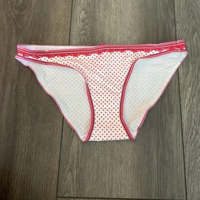 vintage victoria’s secret panties Rainbow Trim Bikini Heart Size L - Image 1 of 3