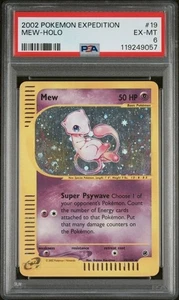 🟣 2002 Pokemon Spedizione Mew Holo 19/165 PSA 6 Vintage Raro TCG SWIRL - Foto 1 di 2