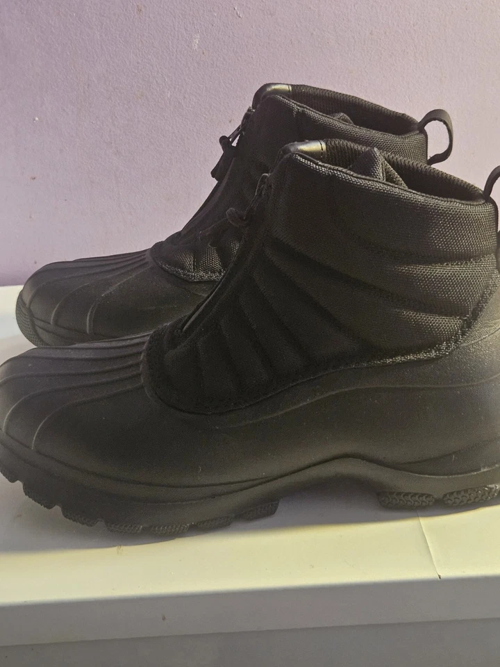 NUEVO SIN ETIQUETAS Sperry Mujer Pato Flotador Cremallera Seacycled Bota de Invierno 88064 Negro Mujer Talla Foto 1 de 4