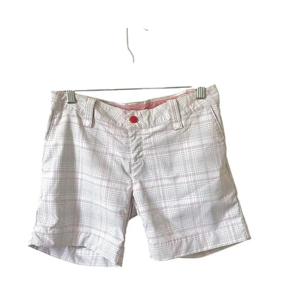 Under Armour Low Rise Golf Athletic Performance Shorts White Pink Size 4  - Image 1 of 4