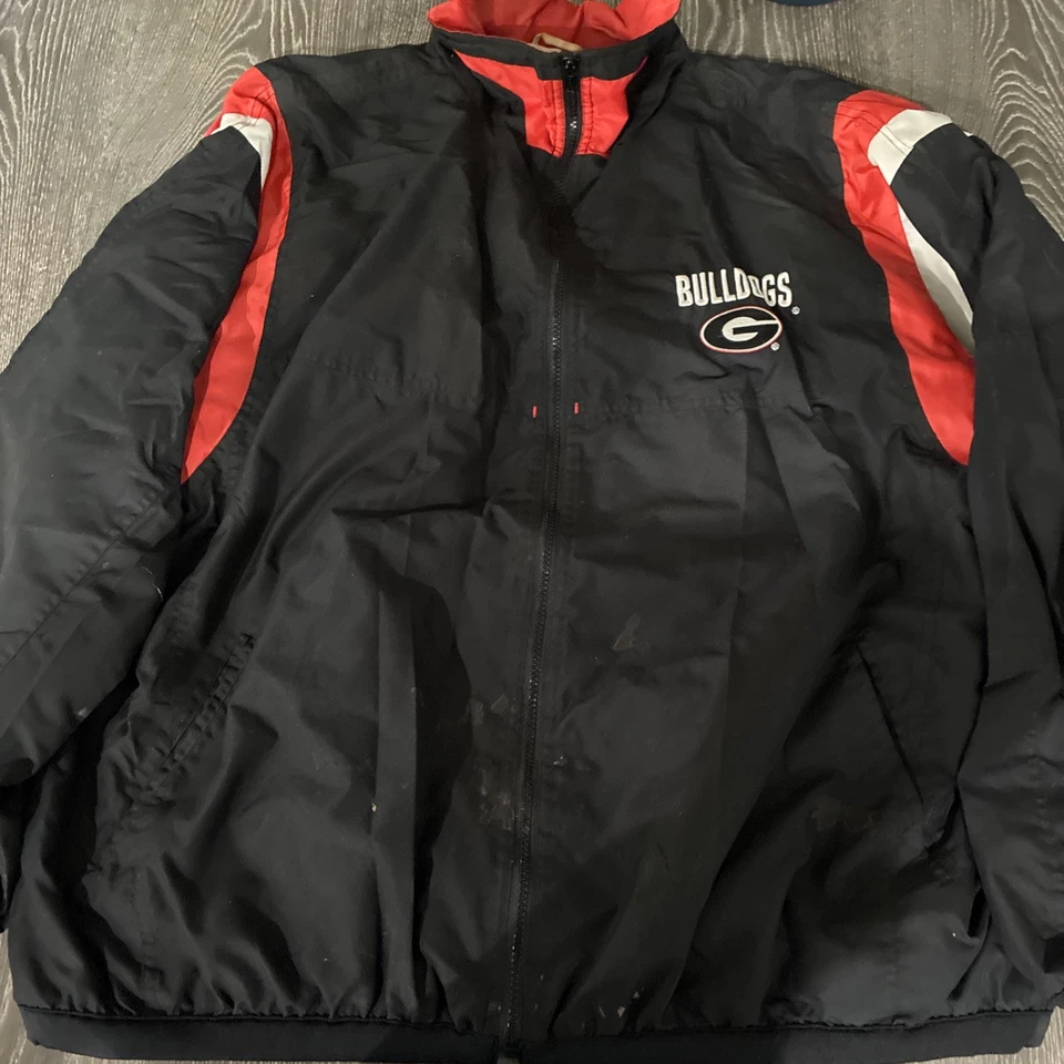 Vtg G-III Georgia Bulldogs Full Zip Reversible Windbreaker Jacket Mens SIZE 2XL - Image 1 of 4