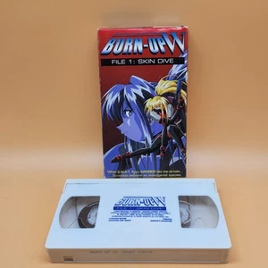 Burn-Up W File 1 Skin Dive VHS Anime English Dub Rare White Tape 90s OVA - Imagen 1 de 8