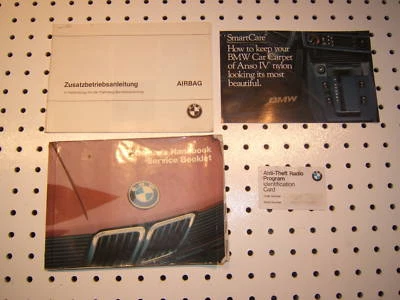 BMW 1985 535i/528E/524td manual del propietario servicio 1 juego de 3 folletos/papeles Foto 1 de 3
