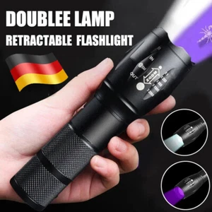 Super Helles 120000lm UV-Licht-LED Schwarzlicht Taschenlampe Ultraviolett Lampe - Bild 1 von 12