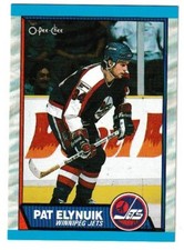 1989-90 OPC O-Pee-Chee #94 PAT ELYNUIK Winnipeg Jets ROOKIE CARD RC