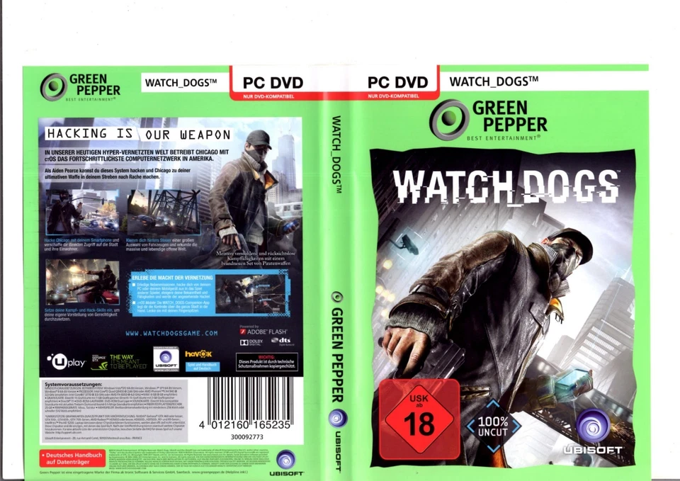 Watch Dogs PC - (Green Pepper Edition) DVD 229 - Bild 1 von 1