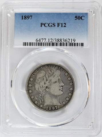 1897 50C F12 PCGS Cover