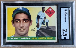 1955 Topps #123 Sandy Koufax RC - SGC 2.5 Good+ - Bild 1 von 3