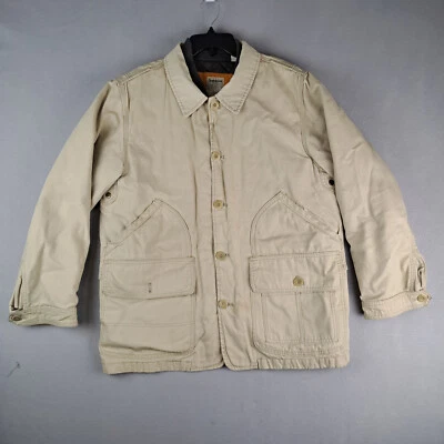 Chaqueta de invierno Timberland para hombre talla grande caqui abotonada con cuello Foto 1 de 4