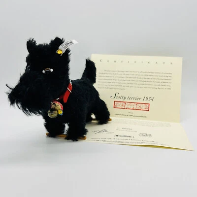 STEIFF Hund SCOTTY TERRIER 1934 | 402067 | KFS | 22 cm | GESCHENKIDEE - Bild 1 von 4