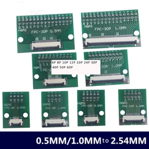 FPC/FFC Flaches flexibles Kabel Adapter Platinenstecker 0,5 mm 1,0 mm auf DIP 2,54 mm - Bild 1 von 17