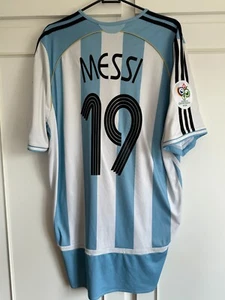 Camiseta de fútbol local Messi 19 Mundial Argentina 2006 talla grande /62022 - Imagen 1 de 5