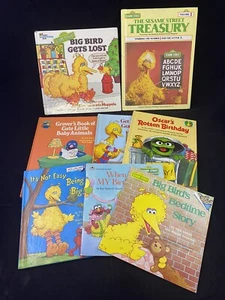 Sesamstraße Bücher Set Menge 8 Vintage Ernie Bert Grover Großer Vogel Oscar Elmo - Bild 1 von 21