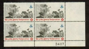 1477 MNH OG Plate Block (4) 1973 8c Colonial Broadside Notices Free US Shipping - Picture 1 of 1
