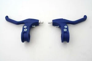 Paar Kinder Kinder 22,2 mm Fahrrad/Fahrrad ergonomische V-Bremshebel - blau - Bild 1 von 4