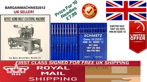 REECE 101 KEY B/HOLE SCHMETZ 501 SES NM80 S=12 EBX755 SES IND SEWING MCHN NEEDLE - Picture 1 of 3