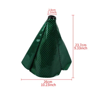 JDM Carbon Fiber Shift Boot Stitch For Gear Cover MT/AT Shifter Shift Knob - Picture 1 of 36