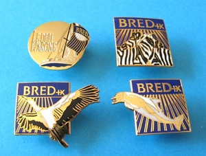 4, BRED+x Advertising Pin Badges. Good Condition. Enamel. - Picture 1 of 4