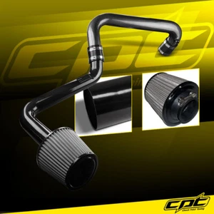 For 01-05 Honda Civic Automatic 1.7L Black Cold Air Intake + Stainless Filter - Foto 1 di 1