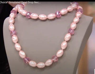 New $172 HEIDI DAUS Ladies Choice 40" Lt Pink Simulated Baroque Pearl Necklace - Изображение 1 из 4